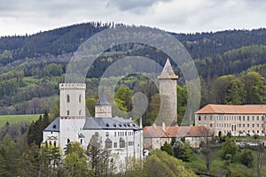 Rozmberk nad Vltavou castle in Southern Bohemia, Czech Republic