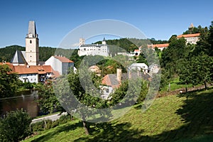 Rozmberk nad Vltavou town and gothic castle