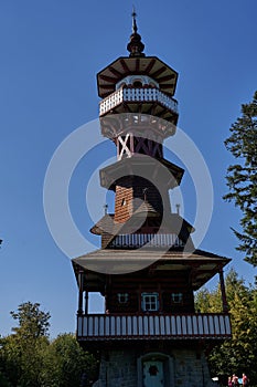 Roznov pod Radhostem, Czech Republic - September 28, 2023 - the Jurkovic Tower