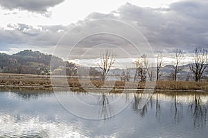 Roznowskie Lake located in Lesser Poland, Poland.