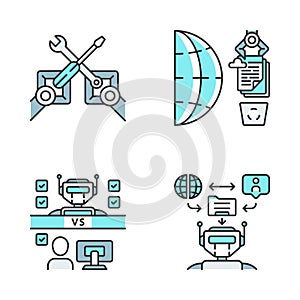 RPA color icons set