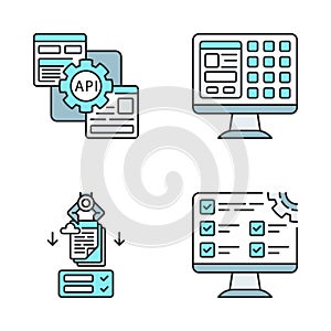 RPA color icons set