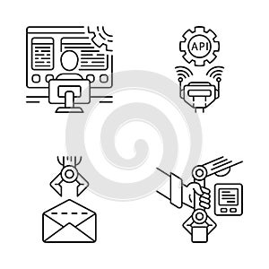 RPA linear icons set