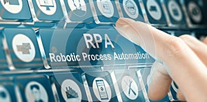 RPA, Robotic Process Automation Concept photo