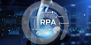 RPA Robotic Process Automation Innovation technology concept. photo