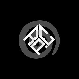 RPC letter logo design on black background. RPC creative initials letter logo concept. RPC letter design