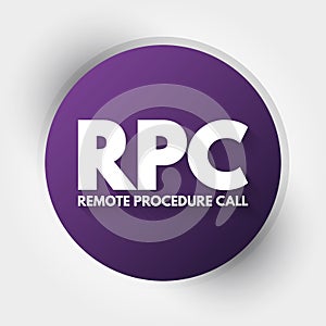 RPC - Remote Procedure Call acronym, technology concept background photo