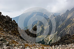 Rpcky mountain top details in slovakian Tatra