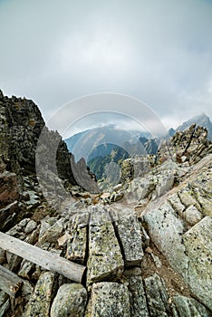 Rpcky mountain top details in slovakian Tatra