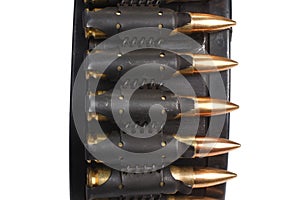 RPD-44 round ammunition box with machine-gun belt photo
