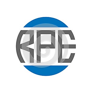 RPE letter logo design on white background. RPE creative initials circle logo concept. RPE letter design