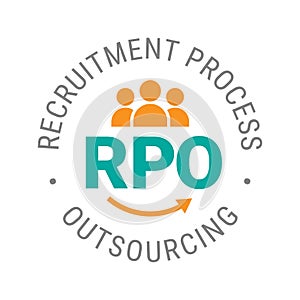 RPO - Recruitment Process Outsourcing vector design concept