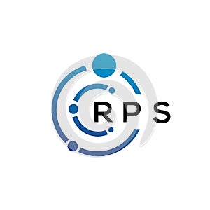 RPS letter technology logo design on white background. RPS creative initials letter IT logo concept. RPS letter design