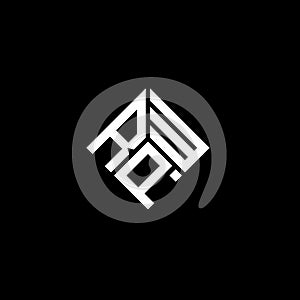 RPW letter logo design on black background. RPW creative initials letter logo concept. RPW letter design