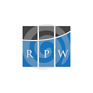 RPW letter logo design on WHITE background. RPW creative initials letter logo concept. RPW letter design.RPW letter logo design on photo