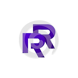 RR monogram, letters, logo on white