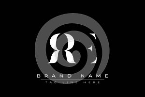 RRE abstract letter logo design