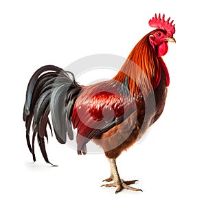 Rrooster isolated on white background
