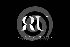 RRU abstract letter logo design