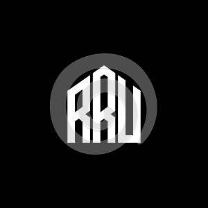RRU letter logo design on BLACK background. RRU creative initials letter logo concept. RRU letter design.RRU letter logo design on