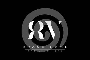 RRV abstract letter logo design