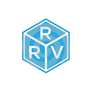 RRV letter logo design on black background. RRV creative initials letter logo concept. RRV letter design