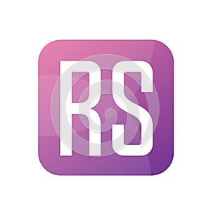 RS Letter Logo Design With Simple style