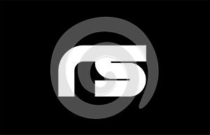 RS R S black white bold joint letter logo