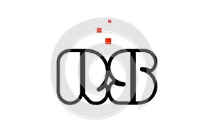 RS R S black white red alphabet letter combination logo icon design