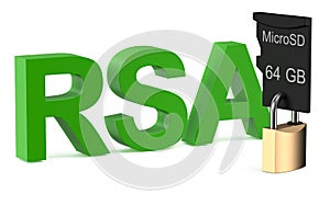 RSA concept with lock