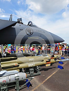 RSAF F-15SG Strike Eagle on display