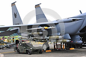 RSAF F-15SG Strike Eagle on display