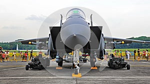 RSAF F-15SG Strike Eagle on display