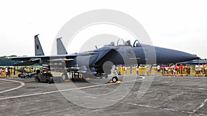 RSAF F-15SG Strike Eagle on display
