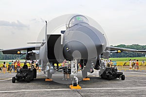 RSAF F-15SG Strike Eagle on display