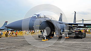 RSAF F-15SG Strike Eagle on display