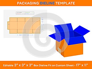 RSC Cardboard Box, Dieline Template, SVG, Ai, EPS, PDF, DXF, JPG, PNG photo