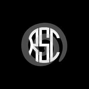 RSC letter logo abstract creative design.