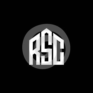 RSC letter logo design on BLACK background. RSC creative initials letter logo concept. RSC letter design.RSC letter logo design on photo