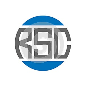 RSC letter logo design on white background. RSC creative initials circle logo concept. RSC letter design photo