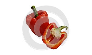 Rsd bell pepper on white background