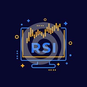 RSI indicator icon, Relative Strength Index