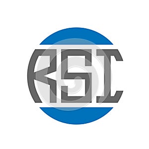 RSI letter logo design on white background. RSI creative initials circle logo concept. RSI letter design