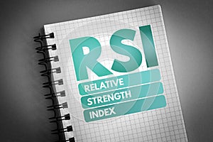 RSI - Relative Strength Index acronym photo