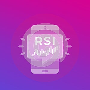 RSI trading indicator icon Relative Strength Index