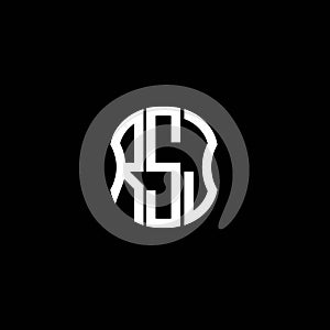 RSJ letter logo abstract creative design.