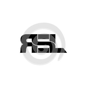 RSL letter monogram logo design vector