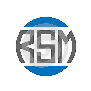 RSM letter logo design on white background. RSM creative initials circle logo concept. RSM letter design