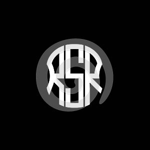 RSR letter logo abstract creative design.