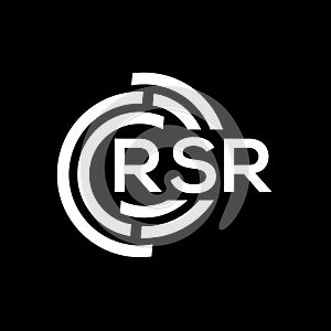 RSR letter logo design. RSR monogram initials letter logo concept. RSR letter design in black background